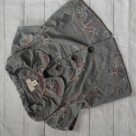 DOUBLE STITCH WOOL BLEND ART-TO-WEAR JACKET - Picture 2 of 8